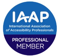 International Association of Accessibility Professionals professional member badge